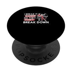 I Break It Down So They Don't Break Down Funny Coreógrafo PopSockets PopGrip Adhesivo
