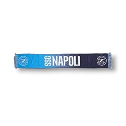 3R Sport SSC Neapel jacquard-halsduk, officiell produkt 100% akryl, ljusblå, vit, blå
