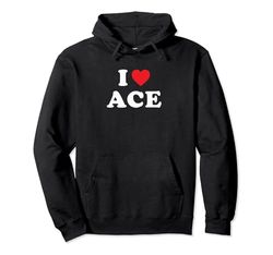 Regalo con nombre de Ace, I Love Ace, Heart Ace Sudadera con Capucha