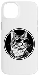 Cute Kids Womens & Mens Brown or Orange Tabby Cat Lover Logo Custodia per iPhone 14 Plus