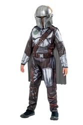Rubies Costume Co ST-300929OHL 7-8 Years The Mandalorian Luxury Fancy Dress Costume Size, Gris