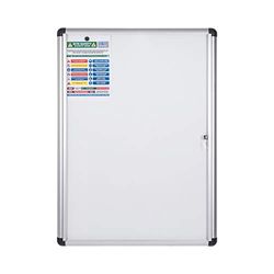 Bi-Office Bacheca Enclore Extra, Superficie Magnetica In Acciaio Laccato, Bacheca Con Anta Battente Per Interni in Alluminio, Dimensioni: 723 x 984 mm - 9xA4