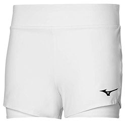 Mizuno Flex Pantaloncini, Bianco, XS Donna