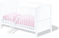 Pinolino - 110025 - Laura kinderbed (140 x 70 cm) - met 3 stokjes, dennen, gedeeltelijk massief, geschilderd, Wit