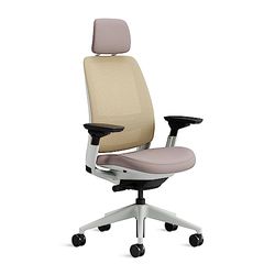 Steelcase Series 2, silla de oficina ergonómica con sujeción lumbar, brazos 4D y reposa cabeza regulables, respaldo de malla Lenteja