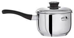 Artame ART82626 Casserole Bain Marie avec Couvercle Inox 16 cm, Noir