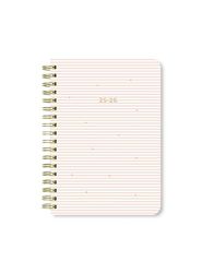 Letts of London Stripes A6 Academic 2025/2026 week to view diary - Pink 26-031879