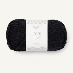 SANDNES GARN Tykk Line Pelote de laine, couleur : Svart (1099), 50 g/env. 60 m
