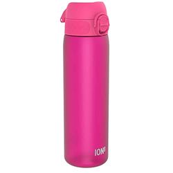 Ion8 Borraccia a Prova di Perdite, 500ml, Facile da Aprire, Serratura Sicura, Lavabile in Lavastoviglie, Senza BPA, Maniglia per il Trasporto, Adatta a Portabicchieri, Facile Pulizia, Rosa Acceso