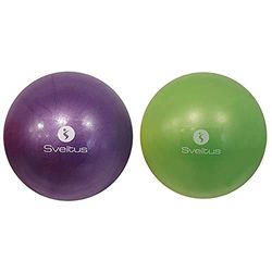 Sveltus Ballon pédagogique Adulte Unisexe, Violet, 25 cm & Ballon pédagogique Adulte Unisexe, Vert, 25 cm