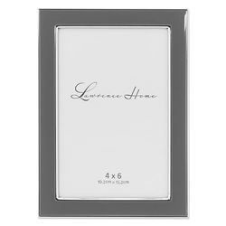 Lawrence Frames Polished Enamel Picture Frame, 4x6, Gray