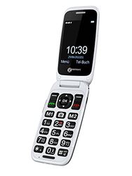 Geemarc CL8700 - Téléphone Mobile à Clapet 4G avec Gros Boutons, Fonction Géolocalisation et Touches Mémoire pour Personnes Agées - Adapté aux Malentendants - Débloqué et Bluetooth