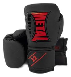 METAL BOXE Gants de Boxe Entraînement Starter Noir/Rouge 10 oz