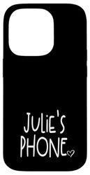 Julie's Phone Julie Nome Personalizzato Bianco Nero Custodia per iPhone 14 Pro