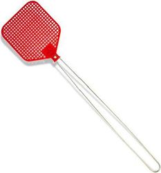 Blim Fly Swatter con Manico in Ferro, Rosso, 43 x 9 cm