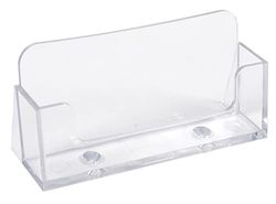 Exacompta - Ref 71058D - Counter Display for Business Cards - 34 x 102 x 47mm in Size, Single Pocket for Storage, Made From Clear Polystyrene, 18mm Deep Section - Clear