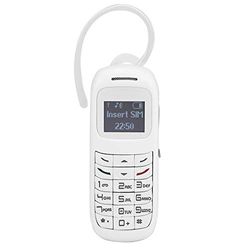 Socobeta Mini Auricular portátil Recargable del Marcador de Bluetooth del teléfono móvil con la Ayuda SIM del Gancho para la Oreja(Blanco)