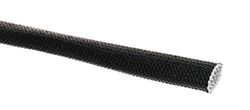 RS PRO Manguera de cable de fibra acrílica negra para cable de 4 mm a 4 mm de diámetro, longitud 5 m, no trenzado, paquete de 3 unidades