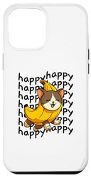 Coque pour iPhone 15 Plus Happy Banana Cat Meme Bananacat Happy Kitty Amoureux des chats Meme