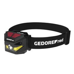 GEDORE Linterna frontal LED Recargable con batería LiPoly, 260 lúmenes, ligera y compacta, hasta 51 metros de alcance, protección IP54, linterna frontal para exteriores, R95500058