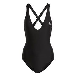 adidas 3-stripes, Costume da nuoto, Donna, Black/White, 38