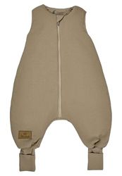 Sterntaler Sovsäck med ben 104/110 – barn- och babysovsäck av jersey i våffelutseende, med ben, fodrad med jersey, lätt vadderad, 2-vägs dragkedja, TOG 2,5 – sandfärgad