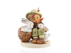M.I.Hummel Figurki z motywem królika, ceramika, wielokolorowe, 11 cm