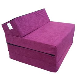 Natalia Spzoo Opvouwbare matras logeermatras met hoofdeinde 200 x 70 x 10 cm (Violet 1224)