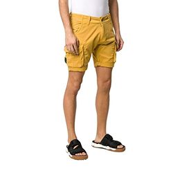 Alpha Crew Patch Shorts voor heren, Rijkgeel, 28