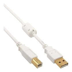 InLine 0.5m USB 2.0 A/B câble USB 0,5 m USB A USB B Blanc