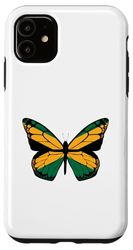 Coque pour iPhone 11 Papillon vert et orange