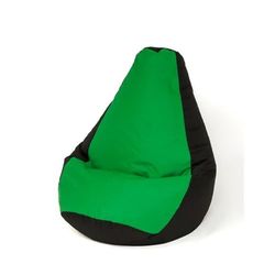 GO GIFT Zitzak, zwart, groen, 105 x 80 cm, peer