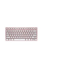 CHERRY KW 7100 MINI BT, Compact Multi-Device keyboard with 3 Bluetooth Channels, EU Layout (QWERTY), Flat Design, incl. Transport Pouch, Cherry Blossom