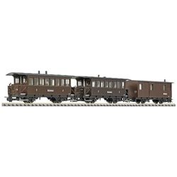 Liliput L340020 H0e - Set di 3 autovetture a 2 assi B14 e B17 Maintwg. PF51 della Zillertalbahn