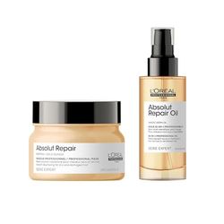 L'Oréal Professionnel, Routine Pour Cheveux Secs & Abîmés, Répare & Restructure Instantanément, Protège & Nourrit la Fibre, Absolut Repair, Série Expert