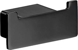Emco Loft Double Wall Mounting, Easy-Care Hanger Made of Aluminium for 2, Minimalist Towel Hook for Screwing, Black, Normal