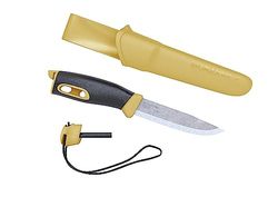 Morakniv Companion Spark - Coltello fisso unisex da adulto, manico, lama: 104 mm, colore: Giallo