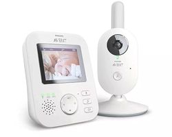 Philips Avent Digitale Videobabyfoon - 2,7 inch kleurenscherm - Hoge resolutie beeld en nachzicht - Beveiligde verbinding -Terugspreekfunctie - Slaapliedjes - Tot 300 meter bereik - SCD833/01