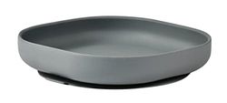 Béaba, tallrik med sugkopp för barn, 100% silikon, mjukt och mycket motståndskraftigt material, håller bord/bricka, barnstol, flik för att lyfta tallriken, mikrovågsugnssäker, mineral