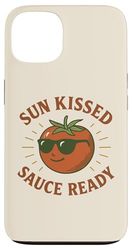 Sun Kissed Sauce Ready Funny Tomato Occhiali da sole Custodia per iPhone 13