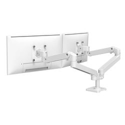 Ergotron – LX Pro Premium dubbele monitorarm, VESA-bureauhouder – voor 2 monitoren tot 60 cm, 4 tot 22 kg per stuk – wit