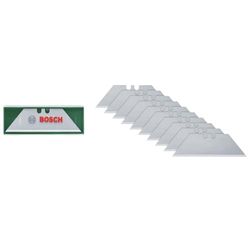 Bosch trapeziummesjes 10-dlg (accessoires voor vouwmes; voor diverse snijklussen; SK5-staal; opbergetui)