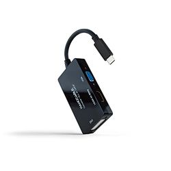 Blendend Conversor USB-C a HDMI, DVI y VGA - Conexión Multipurpose para proyectores y monitores Desde Dispositivos USB-C.