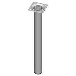 Element System 11100-00037 - Pé para móveis (30 cm), cor alumínio branco (cinzento claro)