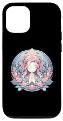 Carcasa para iPhone 15 Flor de loto Yoga Meditación Budismo Espiritualidad Namaste