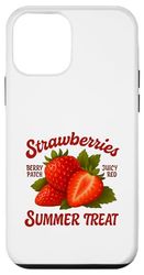 Fresas Berry Patch Juicy Red Summer Treat Vintage Art Carcasa para iPhone 12 mini