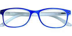 Prontoleggo - Gafas de lectura Prontoleggo Mod. Diamond Azul/Blanco - Dioptría +1,00-1 unidad