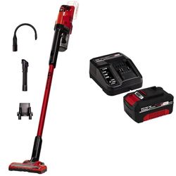Einhell Aspirador de polvo de mango con batería TE-SV 18 Li-Solo PXC (iones de Li, 18V, aspirador de polvo con bat 4Ah,sin bolsa, recipiente colector de 0,6l, tecn. de ciclón, sist. de filtro triple)