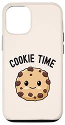 Carcasa para iPhone 13 Pro Cookie Time, lindas galletas con chispas de chocolate, comida kawaii