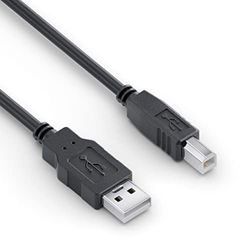 Sonero® cable USB 2.0, cable de conexión, cable de impresora, conector USB-A a conector USB-B, 480 Mbit/s, 5,00 m, negro